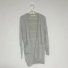 セシルマクビー ストライプ グレー カーディガン