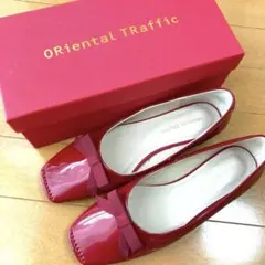 値下げ！新品！オリエンタルトラフィック　赤 36フラットシューズ　エナメル