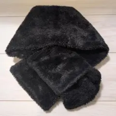 フェイクファー マフラー スヌード ネックウォーマー ブラック 黒