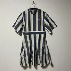 【フレッドペリー】Striped Mock Neck Dress D7174