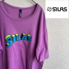 SILAS 半袖　ロゴ　Tシャツ 紫　Lサイズ サイラス