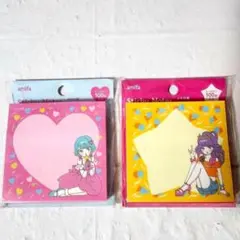 付箋セット☆ドリーミーガールズ☆ピンク☆オレンジ