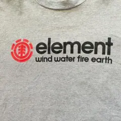 element エレメント　U.S.A製フロントプリント　グレー Tシャツ M