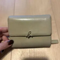agnes b. アニエスベー レザー 二つ折り財布 ベージュのサムネイル