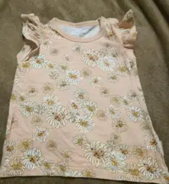ポール&ジョー　 Tシャツ 半袖　フリル　花柄　80センチ　綿100%　ピンク
