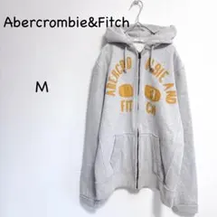 アバクロ Abercrombie&Fitch ジップパーカー M グレー 裏起毛