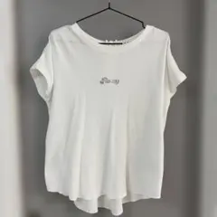 ROXY ワッフル素材 バックボタン 半袖トップス