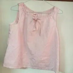 花柄刺繍レース 薄いピンク キャミソールタンクトップ