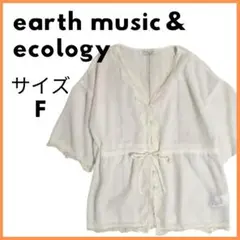 美品USED　earth music&ecology　シフォンブラウス　サイズF