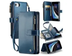 【ポメ様専用】CaseMe iPhone 7/8/SE用 手帳型ケース ブルー