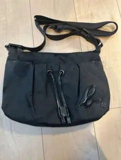 アニエスベーボヤージュ　ブラック ドット柄 ショルダーバッグ