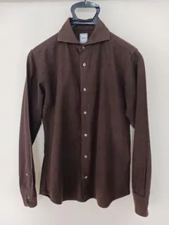 シップス　SHIPS　ships　フランネルシャツ　ブラウン