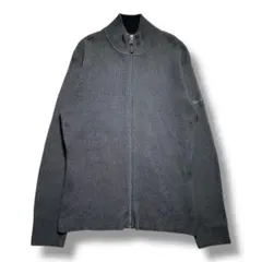 F1607　【即購入OK】　DKNY JEANS　ドライバーズニット　L　グレーのサムネイル