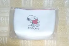 【未開封】非売品 DHC スヌーピー ポーチ＆ミラーセット ホワイト 赤
