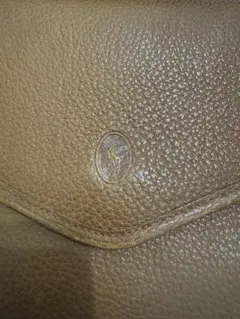 POLO Ralph Laurenブラウン レザー ショルダーバッグ フラップ式