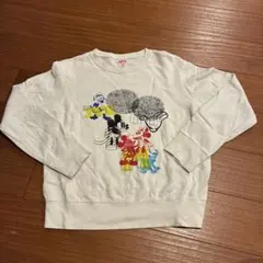 値下げ！UNIQLO ミッキー トレーナー ホワイト　140