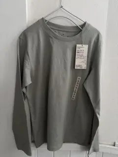 無印良品　天竺編みクルーネック長袖Tシャツ　S 婦人　ペールグリーン　新品未使用