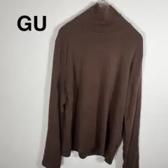 GU タートルネック　長袖　トップス　ブラウン　Lサイズのサムネイル