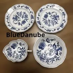 ブルーダニューブ BlueDanube リーフ皿　ナッツ皿&小皿＆皿２枚のサムネイル