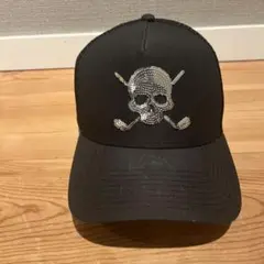 New Era スカル刺繍 トラッカーキャップ ブラック