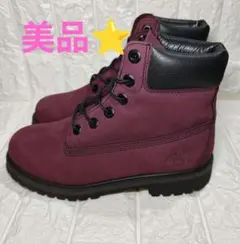 상태좋음 팀버랜드 6인치 프리미엄 부츠 와인 레드 23.5cm