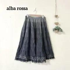 【最高級】alba rossaアルバロッサ 裾チュールレースプリーツスカート46