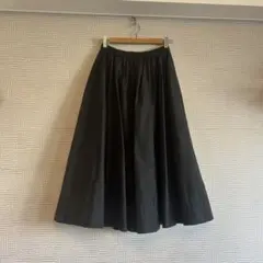 【良品】IENAイエナ☆タイプライターギャザータックスカート ブラック 2023