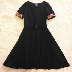 ブルーレーベルクレストブリッジ黒チェックワンピース36 - メルカリ