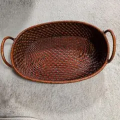 工芸品　竹製持ち手付きかご