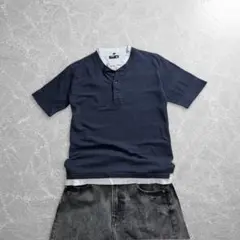 00s waffle pocket tee fade blue y2k cboy - メルカリ