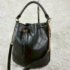 ✨美品✨トリーバーチ フレミング ソフト バケットバッグ 2way レザー 黒のサムネイル