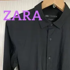 ZARA ザラ 長袖シャツ スリム 黒 ブラック ACTIVE FABRICのサムネイル