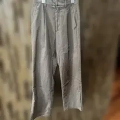 LOWRYSFARMチェック柄 ワイドパンツ ゴム入り