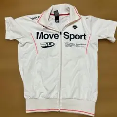 Move Sport 半袖ジャージジャケット白メンズMサイズ