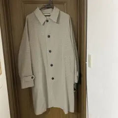 GU チェック柄 ステンカラーコート　バルマカーンコート