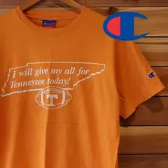 Champion (チャンピオン) Tシャツ 古着 カレッジ オレンジ M