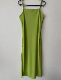 H&M ライムグリーンキャミワンピース