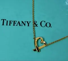 Tiffany & Co.ラビングハート ネックレス K18YG オープンハート
