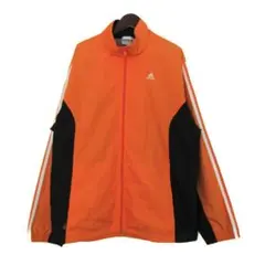 アディダス ナイロンジャケット ウインドブレーカーメンズ L オレンジ×ブラック