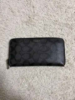 COACH 長財布 ラウンドファスナー ブラック