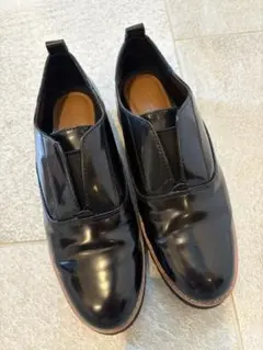 ZARA ブラックローファー 約3cmヒール