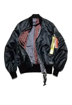 希少品　alpha 80S ma-1 フライトジャケット　黒タグ　藤原ヒロシ ⭐️美品⭐️ 80s アルファインダストリーズ MA-1 usa 黒タグ