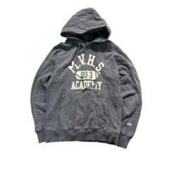 7AS2 Champion カレッジロゴパーカー　ラグラン　グレー　M 古着