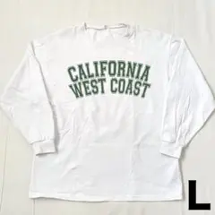 CALIFORNIA WEST COAST 長袖Tシャツ 白 レディースL