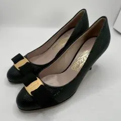Salvatore Ferragamo ヴァラ パンプス ブラック 4 D