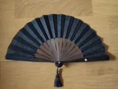 【未使用品】資生堂 ノベルティ 花椿扇 非売品 花椿 扇子　黒檀