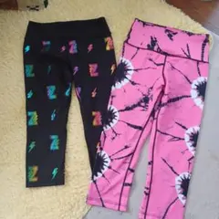 ZUMBA WEAR スパイシー レギンス L 黒とピンク