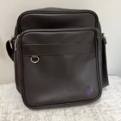 イーストボーイ　ショルダーバック合皮　チョコレート　パープル