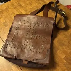 【最終値下げ】DOLCE&GABBANA レザーキャンバスショルダーバッグのサムネイル