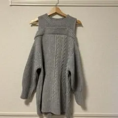 AZUL by MOUSSY オフショルダー グレー ワンピース